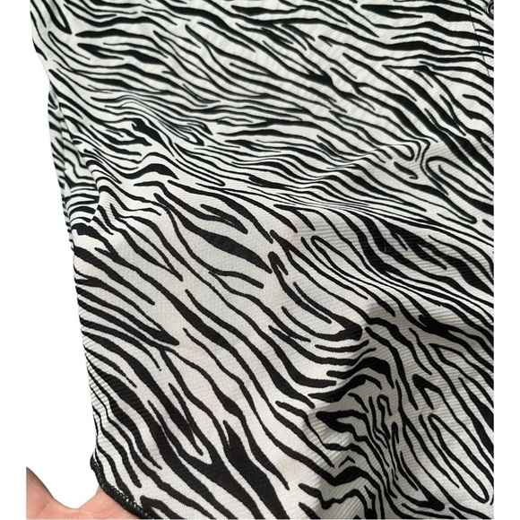 Vintage 90’s Y2K plus size zebra print semi sheer long sleeve blouse - Picture 3 of 7